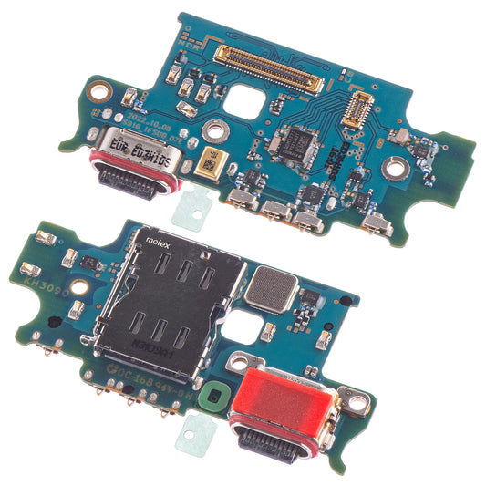 Charging Connector Board - Microphone - SIM Reader Module Samsung Galaxy S23+ S916, Service Pack GH96-15620A