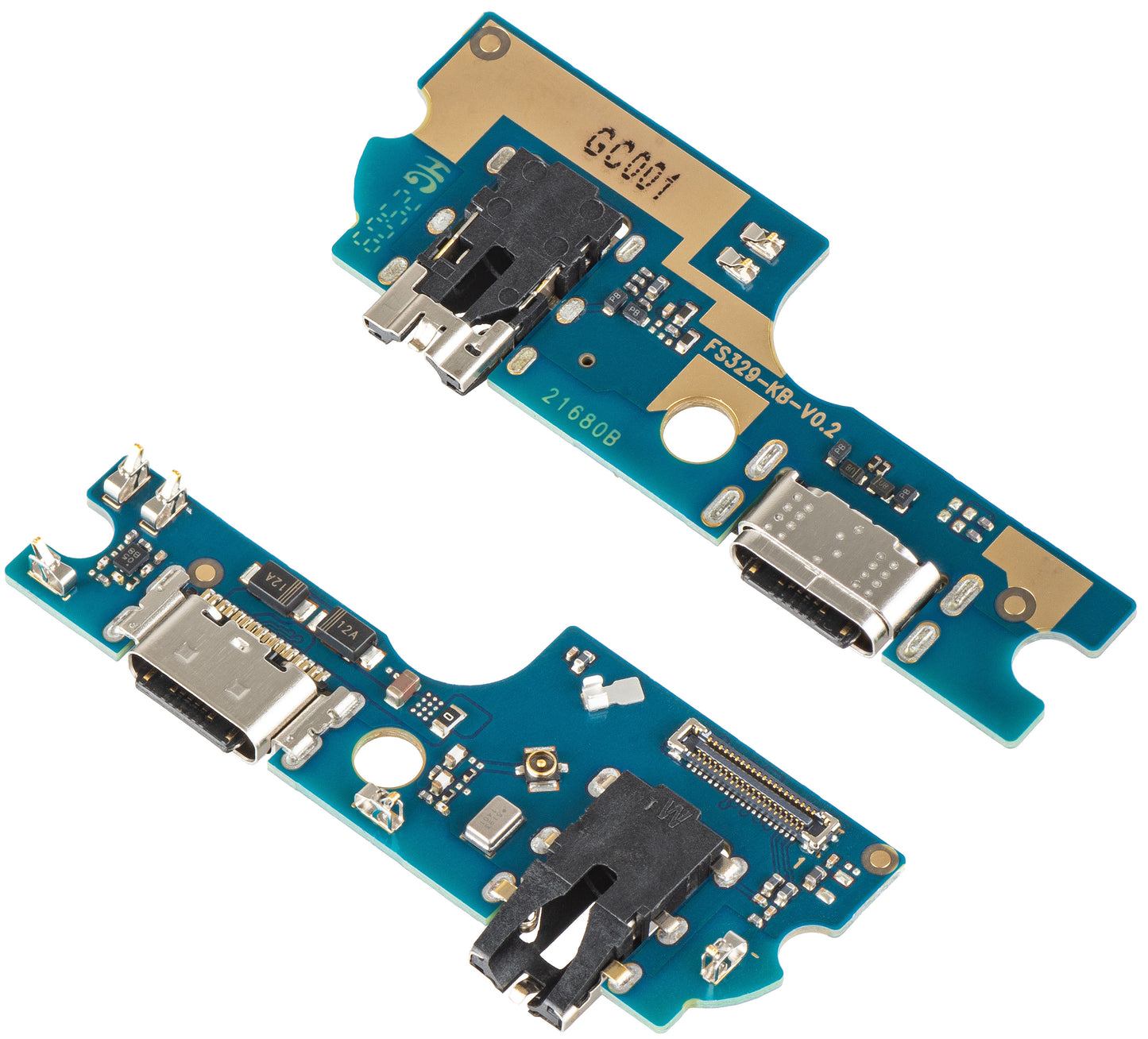 Plaat met Laadconnector - Audio - Microfoon HMD Key, Service Pack PFS329K02001G