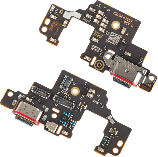 Laadconnector Board - Microfoon Motorola Moto G Stylus 5G (2025), Service Pack 5B28C30425