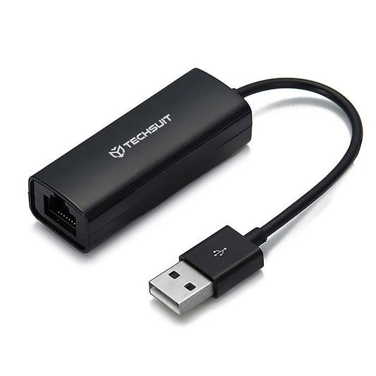 Netwerkkaart Techsuit AC19, RJ45, USB, Zwart