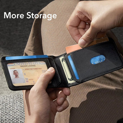 ESR Classic Geo Carbon portemonnee met Find My functie en RFID-bescherming, Zwart