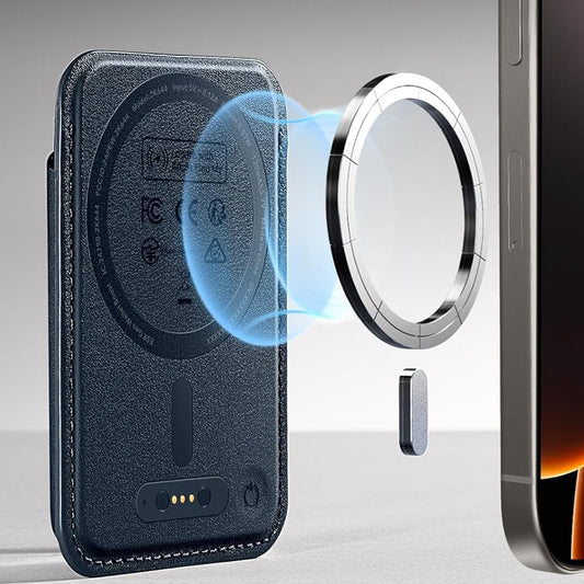 Magsafe portemonnee, ESR, Classic Geo, Marineblauw