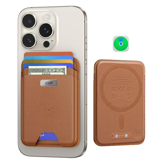 Magsafe portemonnee, ESR, Classic Geo, Bruin