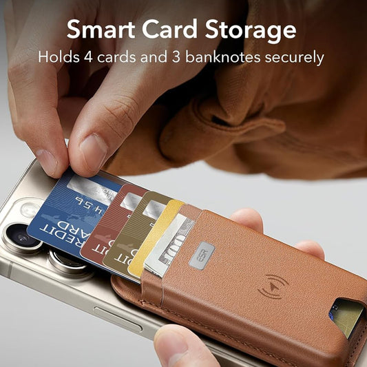 Magsafe portemonnee, ESR, Classic Geo, Bruin