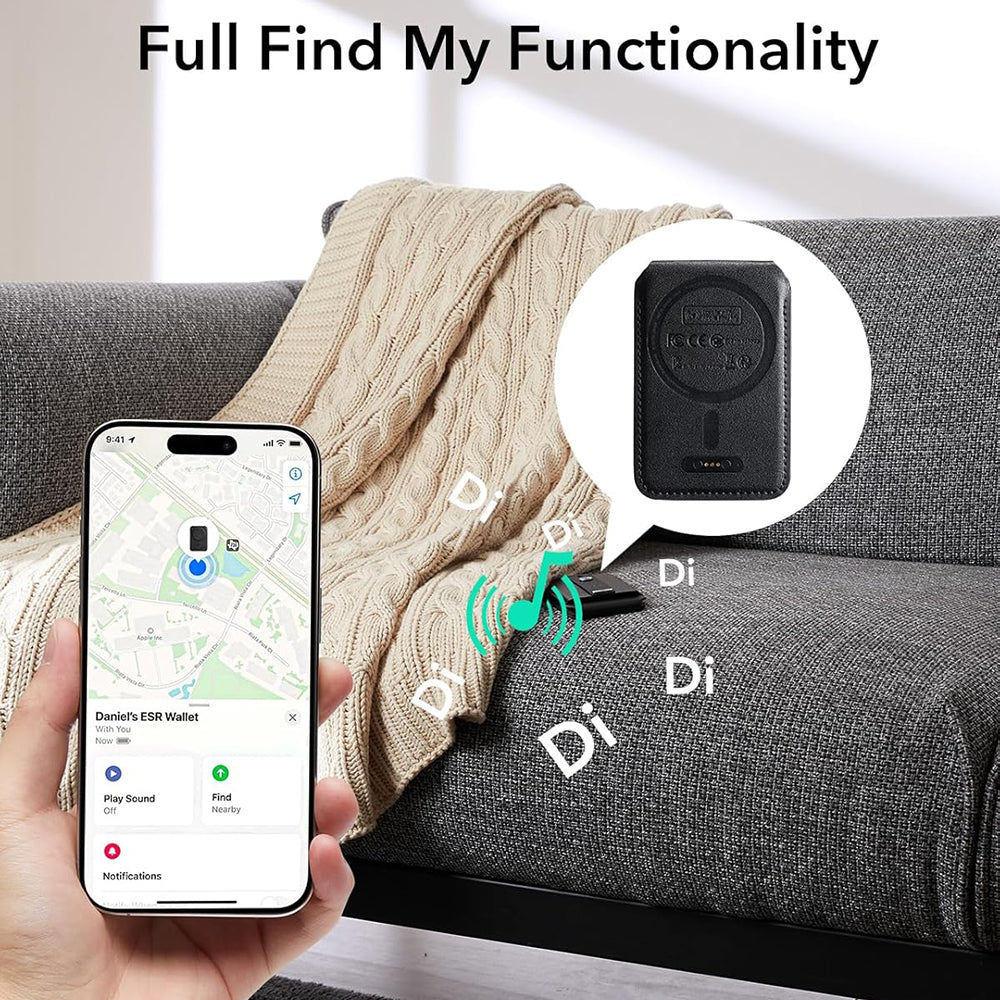 MagSafe Portemonnee, ESR, Vind mijn Portemonnee, Zwart