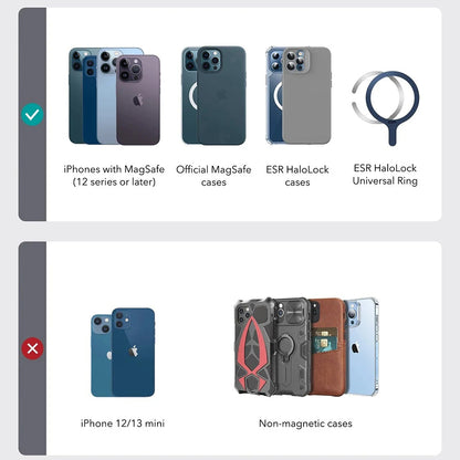 MagSafe Portemonnee, ESR, Vind mijn Portemonnee, Bruin