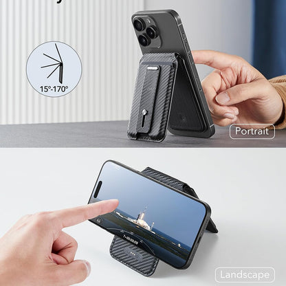 Magsafe Portemonnee, ESR, Find my Wallet Carbon, Zwart