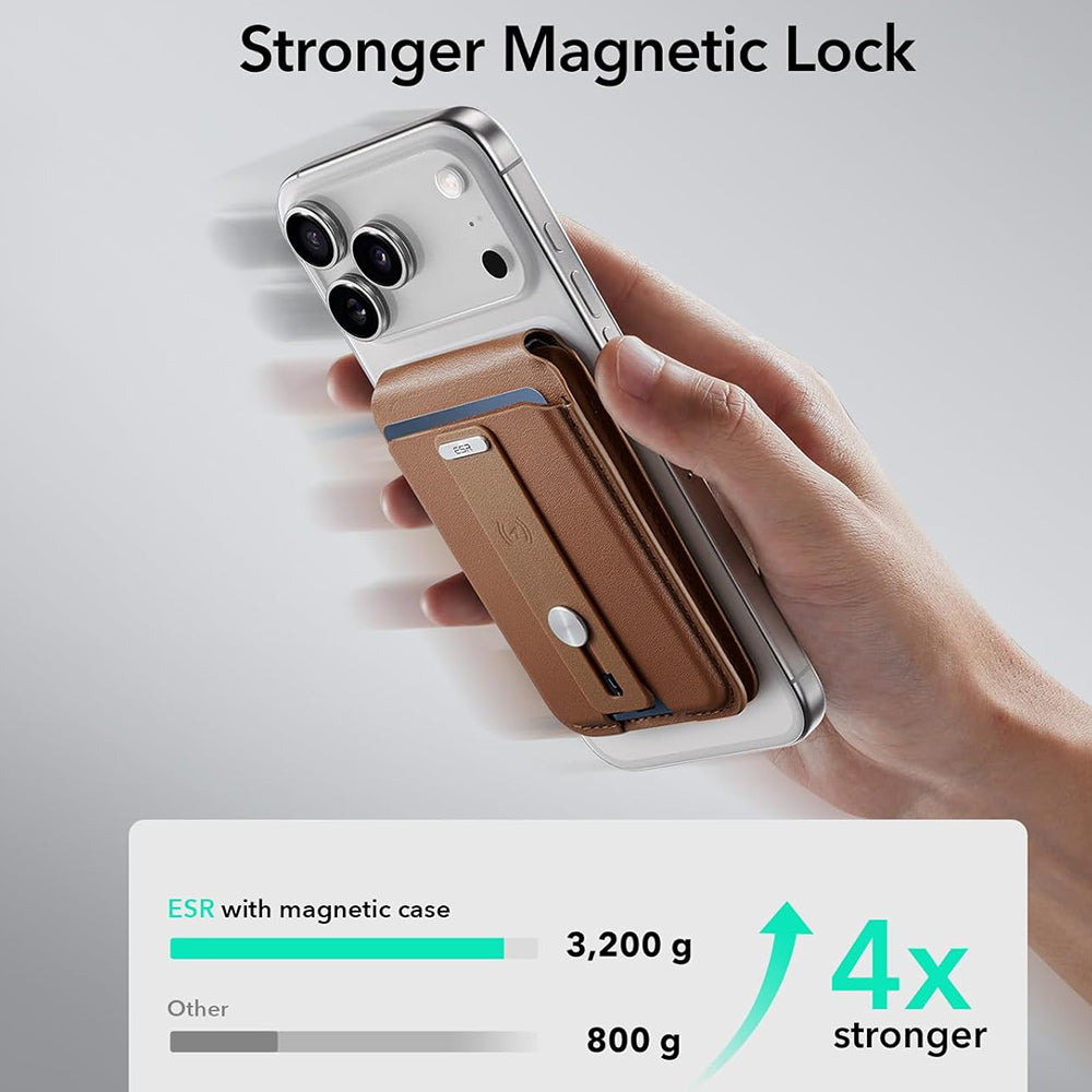 MagSafe Portemonnee, ESR, Findy my Wallet 5C, Bruin
