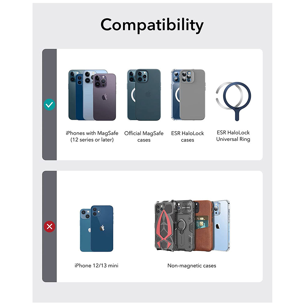 Magsafe Portemonnee, ESR, Stand, Bruin