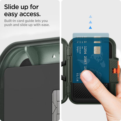 Magsafe portemonnee, Spigen, Lock Fit, Groen