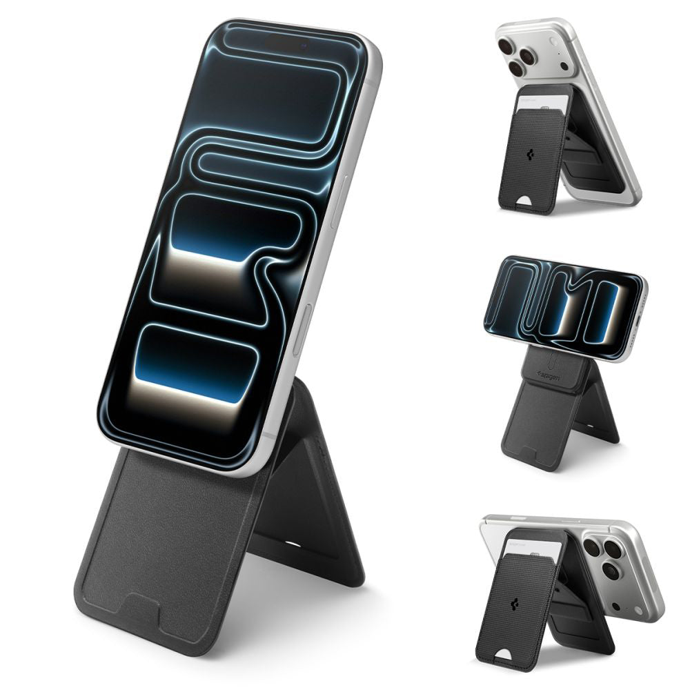 MagSafe Portemonnee, Spigen, Slim Fold Tripod S314-3, Zwart AFA10751