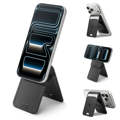 MagSafe Portemonnee, Spigen, Slim Fold Tripod S314-3, Zwart AFA10751