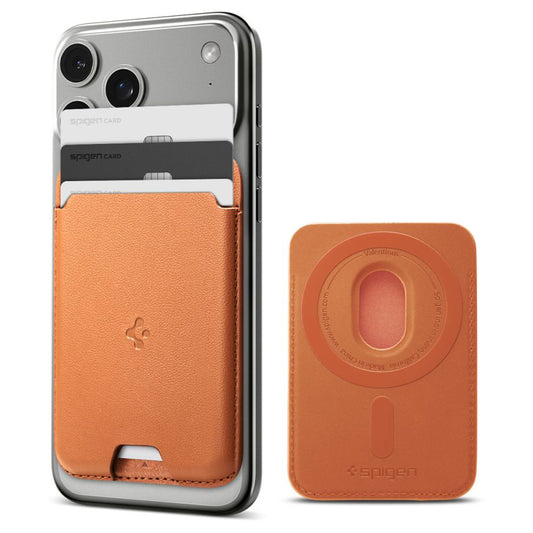 MagSafe-portemonnee, Spigen, Valentinus MagFit, Oranje AFA11339