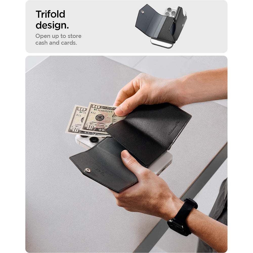 Magsafe Portemonnee, Spigen, Valentinus Pro, Zwart