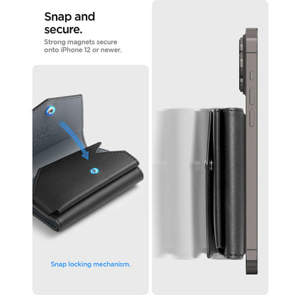 Magsafe Portemonnee, Spigen, Valentinus Pro, Zwart
