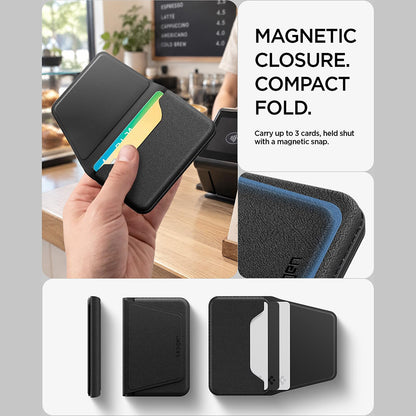 MagSafe-portemonnee, Spigen, Valentinus S-2 3 Cards, zwart AFA11978