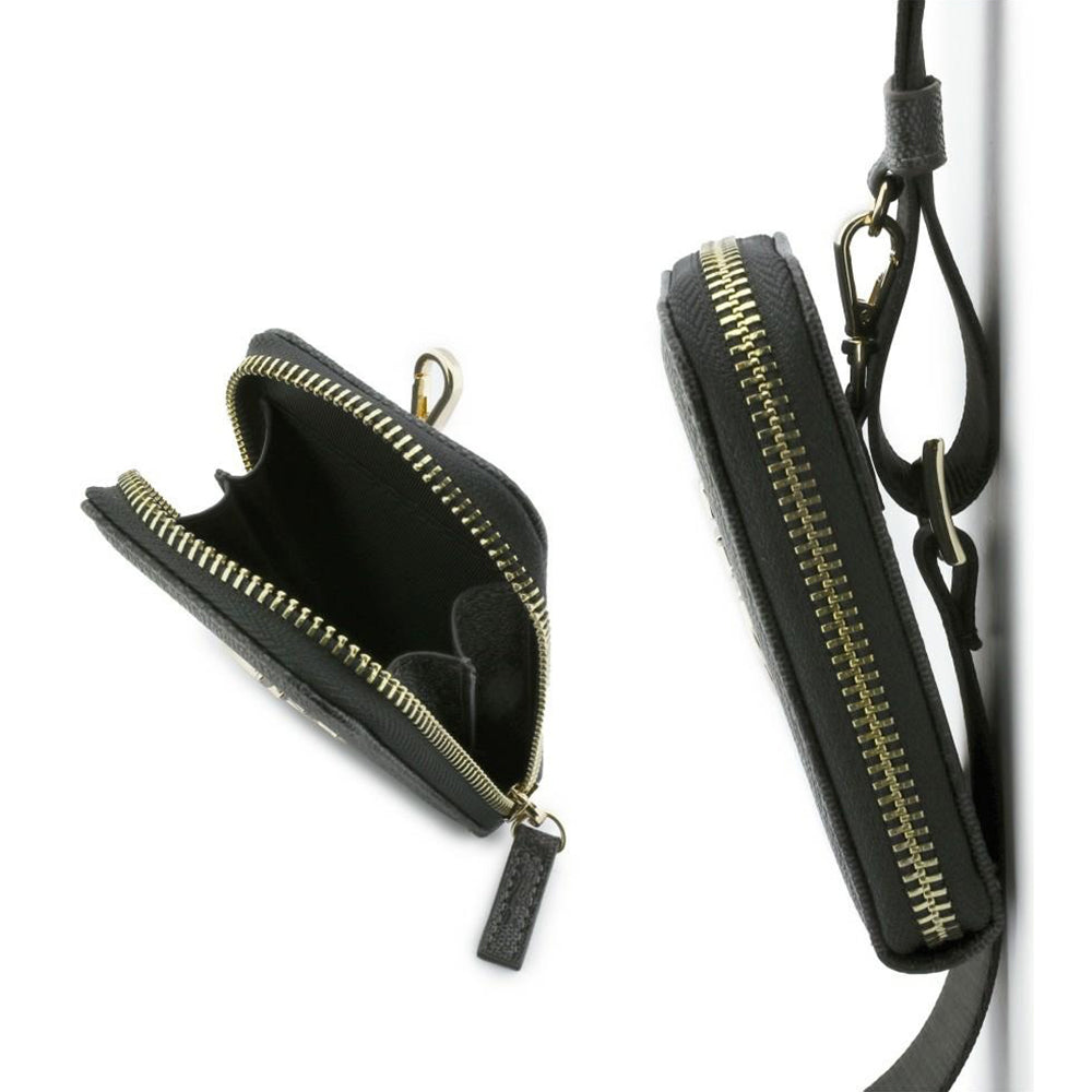 Portemonnee en Telefoonkoord Guess 4G Metalen Logo, Zwart