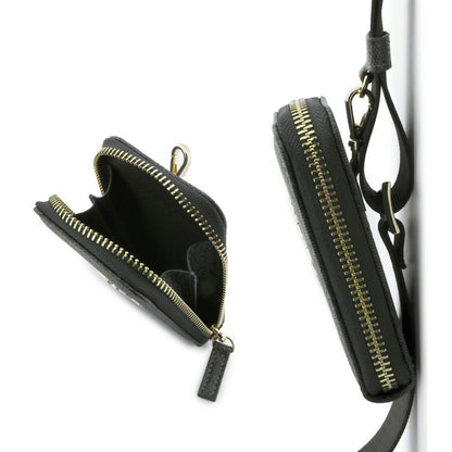 Portemonnee en Telefoonkoord Guess 4G Metalen Logo, Zwart