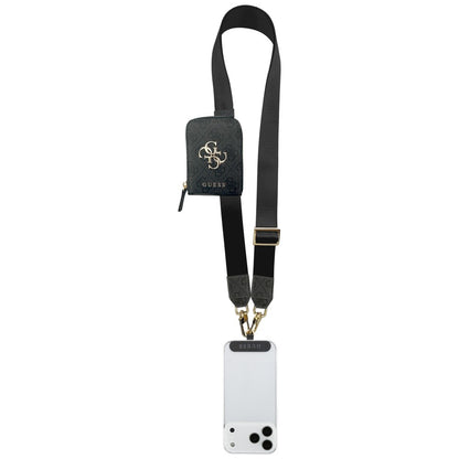 Portemonnee en Telefoonkoord Guess 4G Metalen Logo, Zwart