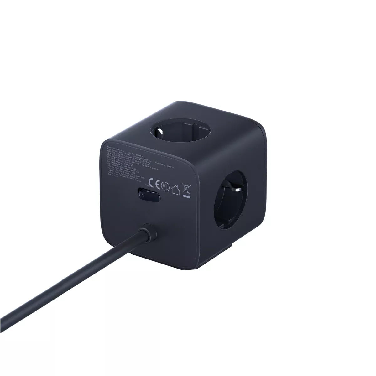 Baseus EnerFill FA11 verlengsnoer, 67W, 3.35A, 1 x USB-A - 2 x USB-C - 3 x Schuko, Zwart E00082100123-00