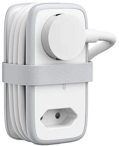 Orico APP verlengsnoer, 1 x Schuko - 1 x Stopcontact - 2 x USB-A - 1 x USB-C, Wit Grijs