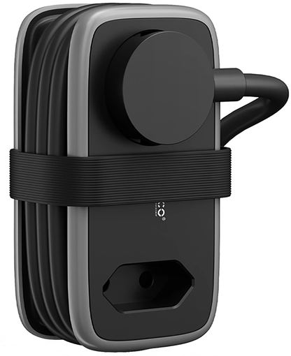 Orico APP verlengsnoer, 1 x Schuko - 1 x Stopcontact - 2 x USB-A - 1 x USB-C, Zwart Grijs