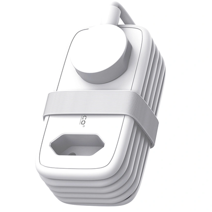 Orico APP verlengsnoer, 1 x Schuko - 1 x Stopcontact - 2 x USB-A - 1 x USB-C, Wit Grijs
