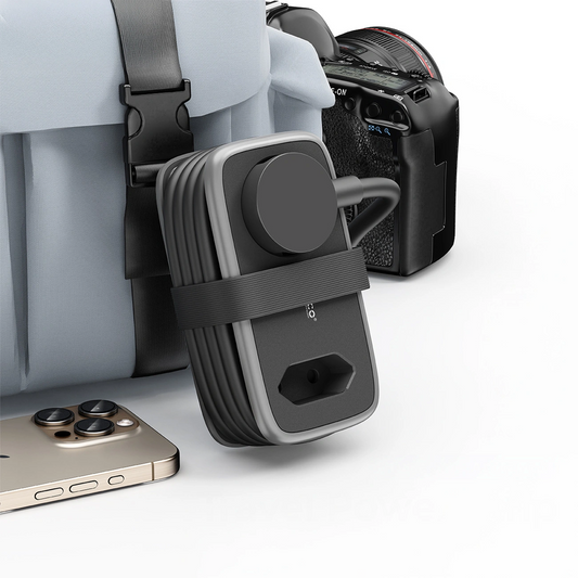 Orico APP verlengsnoer, 2 x Schuko - 2 x USB-A - 1 x USB-C, Zwart Grijs