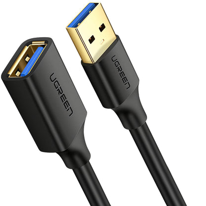 USB 3.0 verlengkabel UGREEN US129, 1m, Zwart