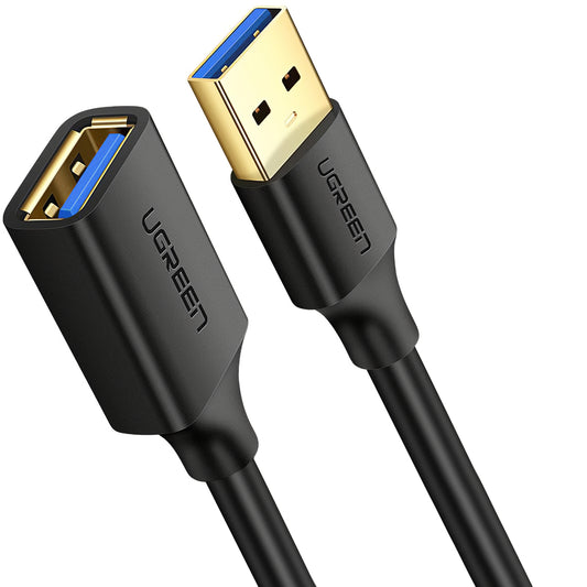 USB 3.0 verlengkabel UGREEN US129, 1m, Zwart