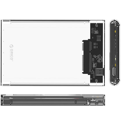 Orico 2139C3-behuizing voor HDD / SSD SATA 2,5 inch, USB-C, Transparant