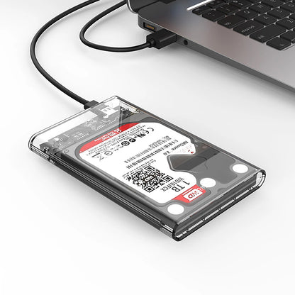 Orico 2139C3-behuizing voor HDD / SSD SATA 2,5 inch, USB-C, Transparant