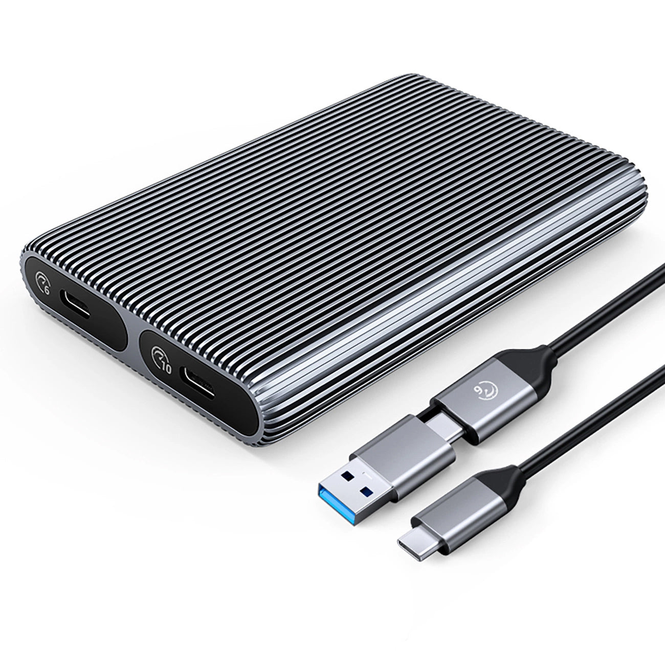 Orico AM2C3-2SN Dual Disk Rack voor M.2 NVMe SSD, Grijs