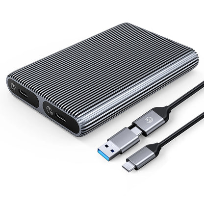 Orico AM2C3-2SN Dual Disk Rack voor M.2 NVMe SSD, Grijs