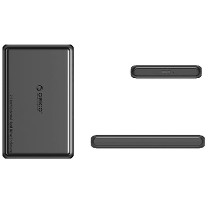 Orico DDL25-C3 behuizing voor HDD / SSD SATA 2.5 inch, USB-C, Zwart