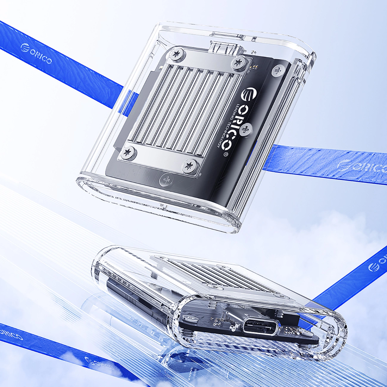 Orico TC20-M2-10G behuizing voor SSD M.2 NVMe 2230, Transparant