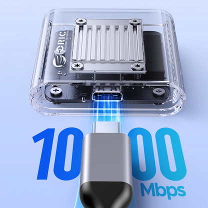 Orico TC20-M2-10G behuizing voor SSD M.2 NVMe 2230, Transparant