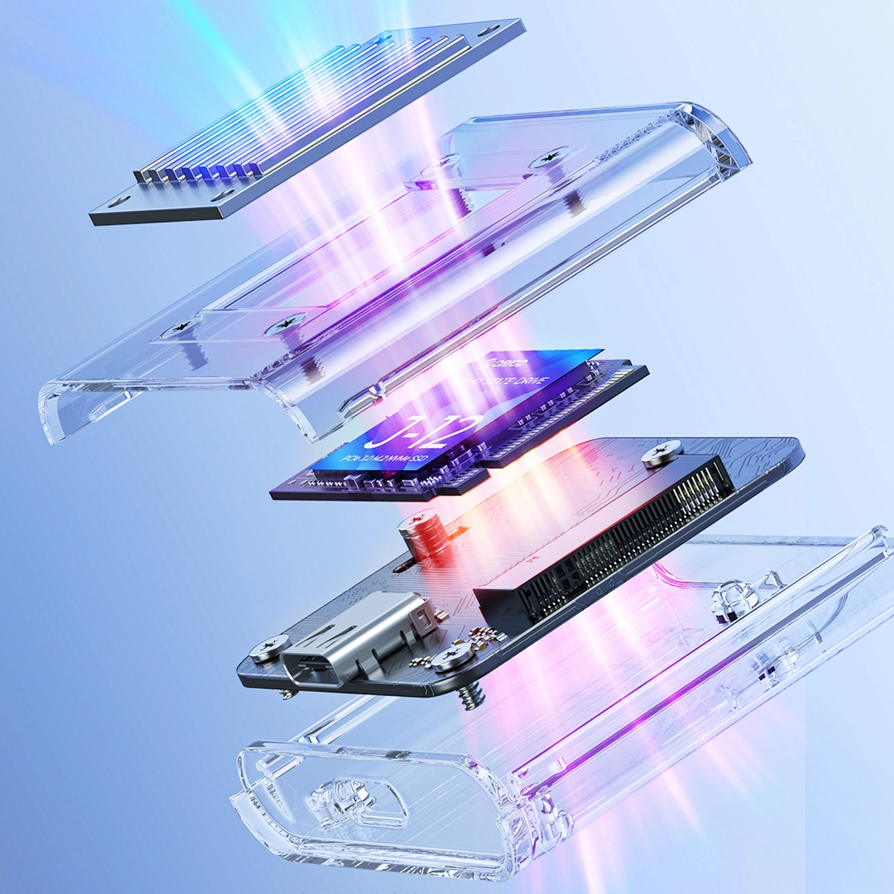 Orico TC20-M2-10G behuizing voor SSD M.2 NVMe 2230, Transparant