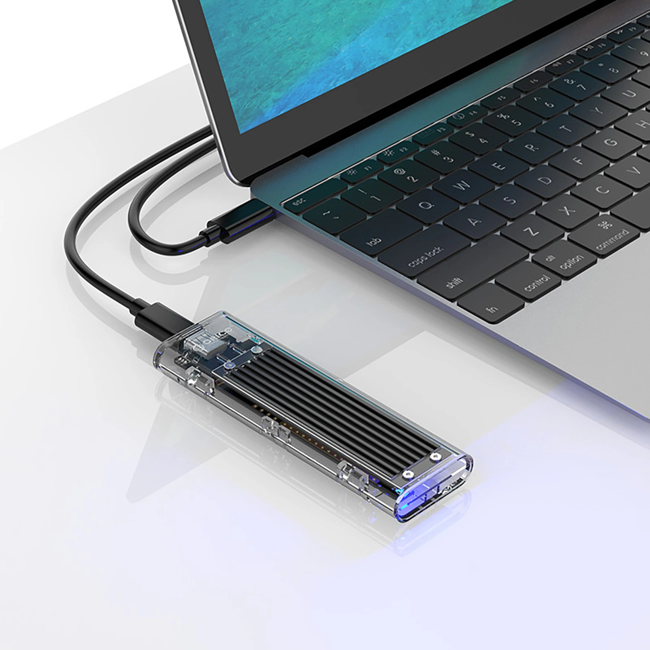 Orico TCM2-C3 behuizing voor M.2 NVMe SSD, Zwart