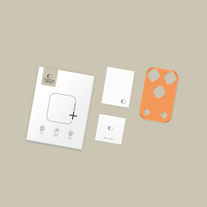 Tech-Protect Camalloy Fit+ Rear Camera Protection Frame for Apple iPhone 17 Pro, Aluminum, Orange