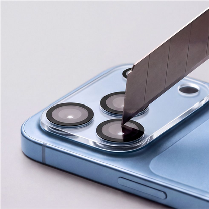 Tech-Protect Cam Fit+ Achtercamera Beschermrand voor Apple iPhone 18 Pro Max, Gehard Glas, Transparant