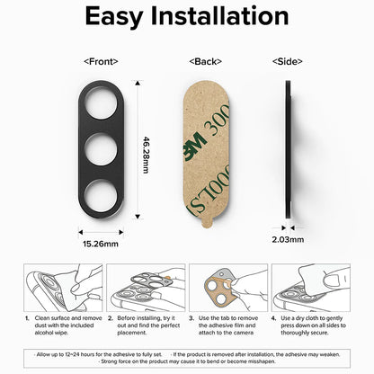 Ringke Styling Beschermingsframe Achtercamera voor Samsung Galaxy Z Fold5 F946, Aluminium, Zwart