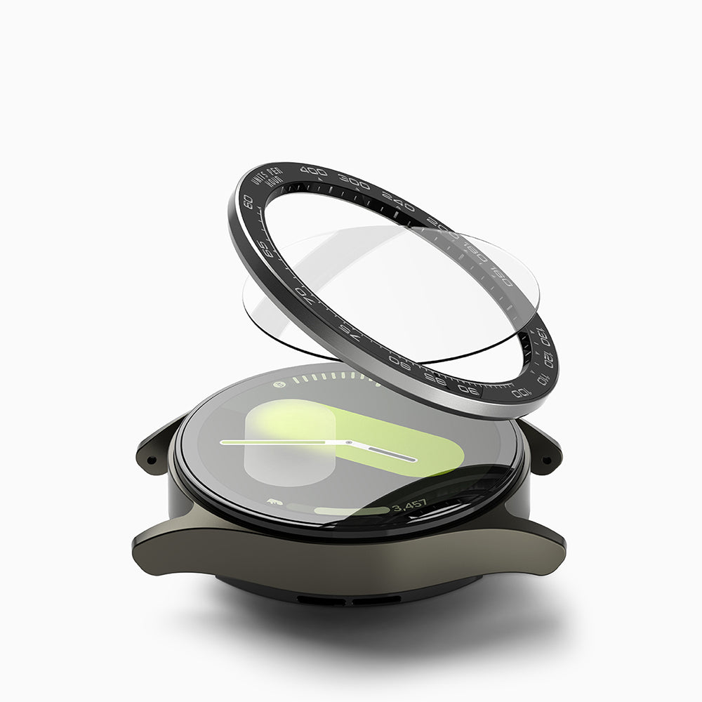 Ringke Premium Styling Beschermingsframe voor Samsung Galaxy Watch7 44mm, Model 1, Zwart