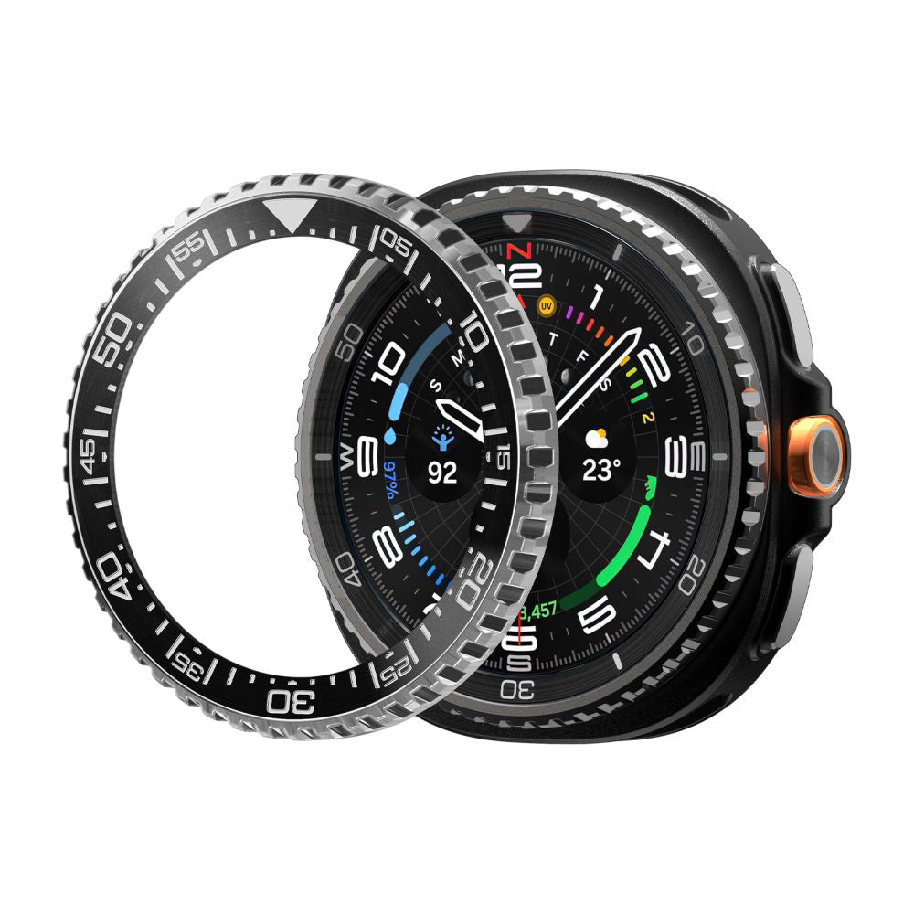 Spigen Tune Pro Diver Beschermingsframe voor Samsung Galaxy Watch8 Classic, Zwart ACS10016