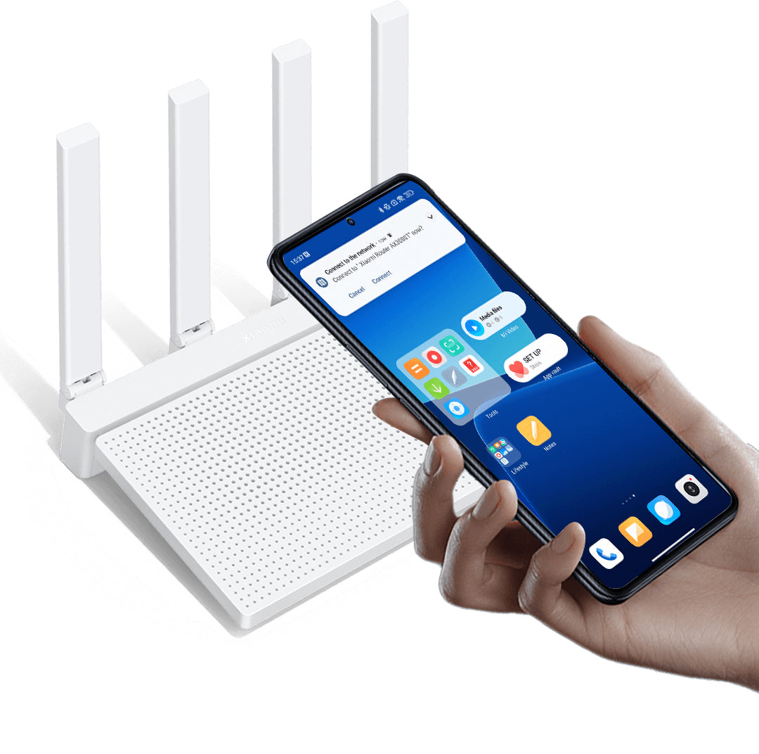 Draadloze router Xiaomi AX3000T, Dual Band, Wi-Fi 6, Wit DVB4423GL 