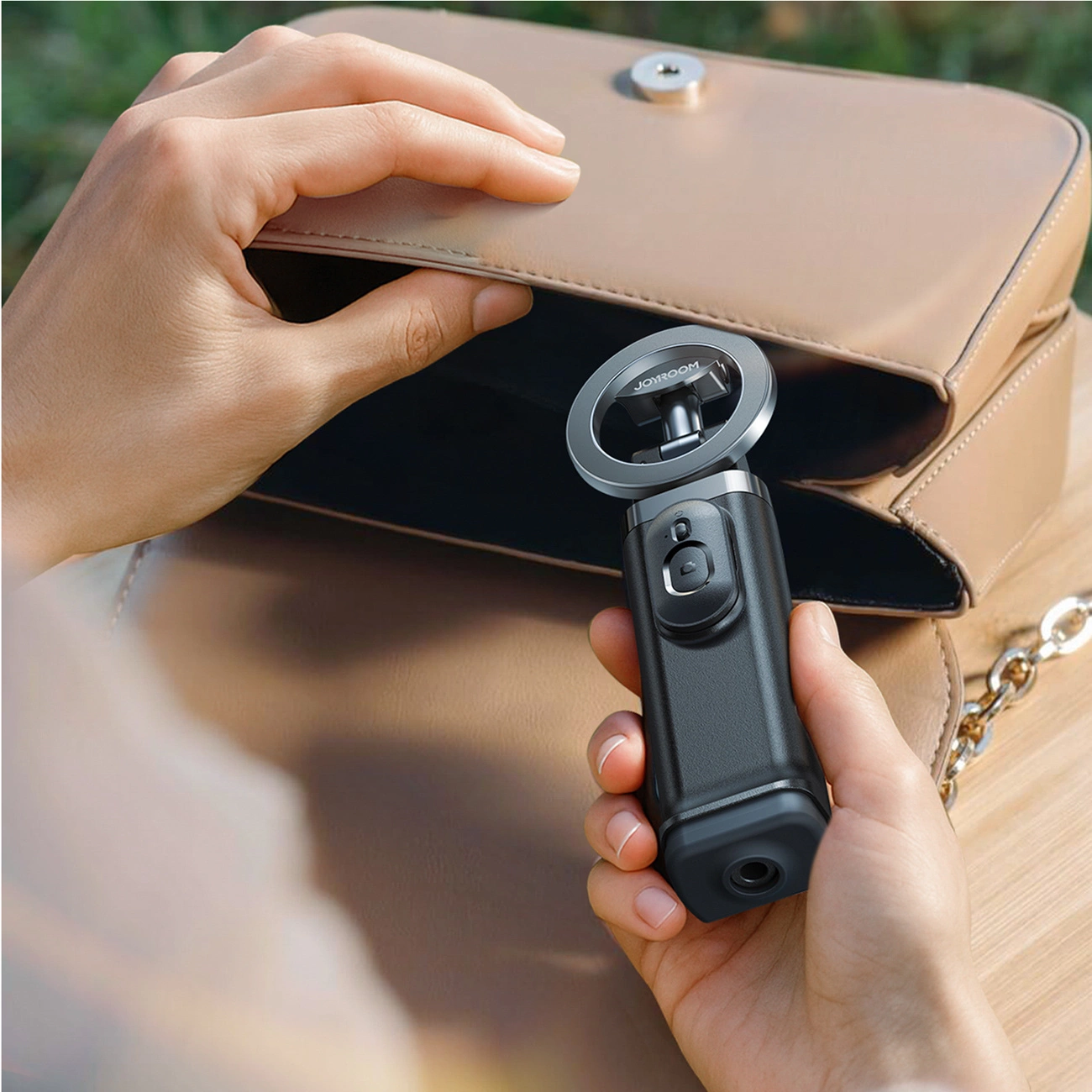 Bluetooth Selfie Stick Joyroom JR-ZS509, Universeel, Zwart