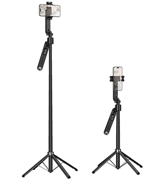 Selfie Stick Bluetooth HOCO K32 Gezichtsvolging, 4.5inch - 7inch, Zwart