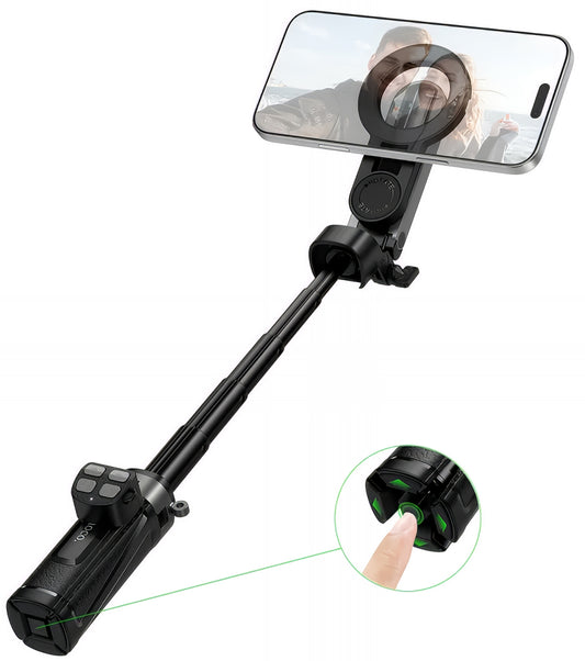 Selfie Stick Bluetooth HOCO K27 Pro, Universeel, Zwart