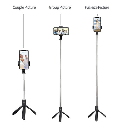 Selfie Stick Bluetooth Techsuit K06, Universeel, Zwart