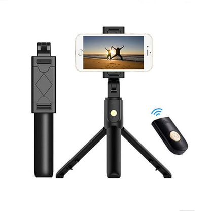 Selfie Stick Bluetooth Techsuit K07, Universeel, Zwart
